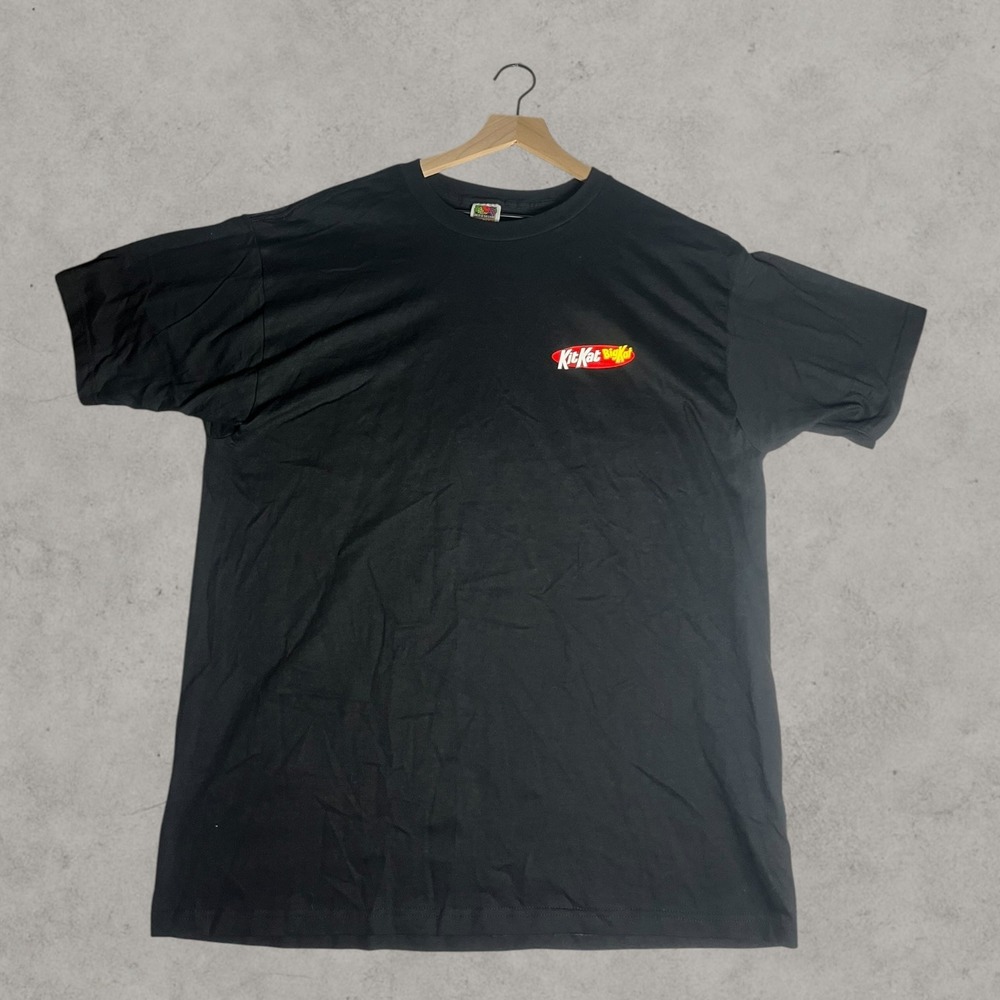 Fruit of the Loom Kit Kat Big Kat T-Shirt Mens XL Black Short Sleeve Tee